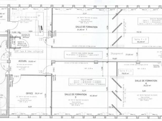 A VENDRE MURS DE BUREAUX 263M² ENVIRON HIPPODROME